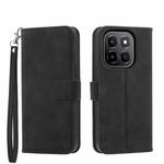 For Honor X6c 4G / X5b / X5b Plus Dierfeng Dream Line TPU Hybrid PU Leather Phone Case(Black)
