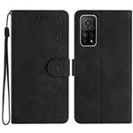 For Xiaomi Mi 10T / 10T Pro Seven Butterflies Embossed Leather Phone Case(Black)