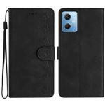 For Xiaomi Redmi Note 12 5G Global Seven Butterflies Embossed Leather Phone Case(Black)
