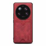For Xiaomi 13 Ultra Denior PU Back Cover Card Slot Holder Phone Case(Red)