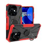 For Tecno Spark 10C Armor Bear Shockproof PC + TPU Phone Case with Ring(Red)