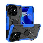 For Tecno Spark 10C Armor Bear Shockproof PC + TPU Phone Case with Ring(Blue)