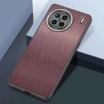 For vivo X90 Pro Rain Silk Texture Shockproof Phone Case(Coffee)