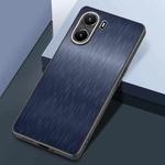 For vivo Y35 Rain Silk Texture Shockproof Phone Case(Blue)