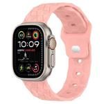 Football Texture Silicone Watch Band For Apple Watch Ultra 49mm(Pink)