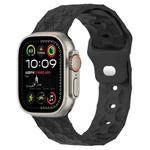 Football Texture Silicone Watch Band For Apple Watch Ultra 49mm(Dark Grey)