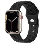 Football Texture Silicone Watch Band For Apple Watch 6 44mm(Black)