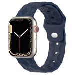 Football Texture Silicone Watch Band For Apple Watch 6 44mm(Midnight Blue)