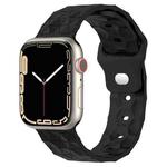 Football Texture Silicone Watch Band For Apple Watch 5 40mm(Black)