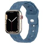 Football Texture Silicone Watch Band For Apple Watch 3 42mm(Blue)