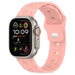 Football Texture Silicone Watch Band For Apple Watch Ultra 2 49mm(Pink)