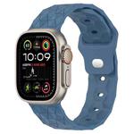 Football Texture Silicone Watch Band For Apple Watch Ultra 2 49mm(Blue)