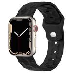 Football Texture Silicone Watch Band For Apple Watch 9 45mm(Black)