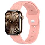 Football Texture Silicone Watch Band For Apple Watch Series 10 42mm(Pink)