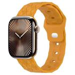 Football Texture Silicone Watch Band For Apple Watch Series 10 42mm(Yellow)