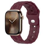 Football Texture Silicone Watch Band For Apple Watch Series 10 42mm(Wine Red)