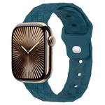 Football Texture Silicone Watch Band For Apple Watch Series 10 42mm(Dark Blue)