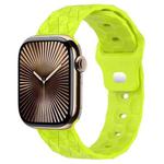 Football Texture Silicone Watch Band For Apple Watch Series 10 46mm(Limes Green)