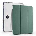 For OPPO Pad 2 11.6 2023 3-fold Clear TPU Smart Leather Tablet Case with Pen Slot(Dark Green)