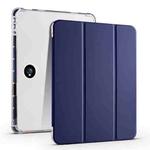 For OPPO Pad 2 11.6 2023 3-fold Clear TPU Smart Leather Tablet Case with Pen Slot(Dark Blue)