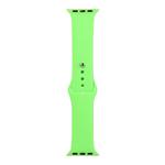 For Apple Watch Series 9&8&7 41mm / SE 3&SE 2&6&SE&5&4 40mm / 3&2&1 38mm Silicone Watch Band, Long Section (Men)(Brilliant Green)