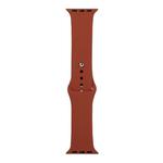 For Apple Watch Series 9&8&7 41mm / SE 3&SE 2&6&SE&5&4 40mm / 3&2&1 38mm Silicone Watch Band, Long Section (Men)(Saddle Brown)