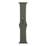 For Apple Watch Series 9&8&7 41mm / SE 3&SE 2&6&SE&5&4 40mm / 3&2&1 38mm Silicone Watch Band, Long Section (Men)(Olive Green)