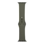 For Apple Watch Ultra 49mm&Watch Ultra 2 49mm / Series 9&8&7 45mm / SE 3&SE 2&6&SE&5&4 44mm / 3&2&1 42mm Silicone Watch Band, Long Section (Men)(Olive Green)