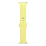 For Apple Watch Series 8&7 41mm / SE 2&6&SE&5&4 40mm / 3&2&1 38mm Silicone Watch Band, Long Section (Men)(Shiny Yellow)