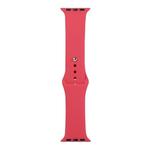 For Apple Watch Series 8&7 41mm / SE 2&6&SE&5&4 40mm / 3&2&1 38mm Silicone Watch Band, Long Section (Men)(Hibiscus Pink)