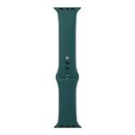 For Apple Watch Series 8&7 41mm / SE 2&6&SE&5&4 40mm / 3&2&1 38mm Silicone Watch Band, Long Section (Men)(Dark Green)