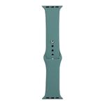 For Apple Watch Series 8&7 41mm / SE 2&6&SE&5&4 40mm / 3&2&1 38mm Silicone Watch Band, Long Section (Men)(Pine Needles Green)