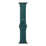 For Apple Watch Ultra 49mm / Series 8&7 45mm / SE 2&6&SE&5&4 44mm / 3&2&1 42mm Silicone Watch Band, Long Section (Men)(Dark Green)
