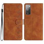 For Samsung Galaxy S20 FE Seven Butterflies Embossed Leather Phone Case(Brown)