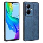 For vivo Y78+ AZNS 3D Embossed Skin Feel Phone Case(Sapphire Blue)