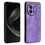 For vivo S18e AZNS 3D Embossed Skin Feel Phone Case(Purple)