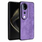 For vivo S19 AZNS 3D Embossed Skin Feel Phone Case(Purple)