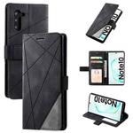 For Samsung Galaxy Note 10 Skin Feel Splicing Horizontal Flip Leather Case with Holder & Card Slots & Wallet & Photo Frame(Black)