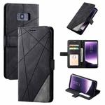For Samsung Galaxy S8 Plus Skin Feel Splicing Horizontal Flip Leather Case with Holder & Card Slots & Wallet & Photo Frame(Black)