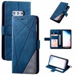 For Samsung Galaxy S10e Skin Feel Splicing Horizontal Flip Leather Case with Holder & Card Slots & Wallet & Photo Frame(Blue)