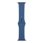 For Apple Watch Series 8&7 41mm / SE 2&6&SE&5&4 40mm / 3&2&1 38mm Silicone Watch Band, Short Section (Female)(Cobalt Bue)