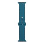 For Apple Watch Series 8&7 41mm / SE 2&6&SE&5&4 40mm / 3&2&1 38mm Silicone Watch Band, Short Section (Female)(Star Blue)