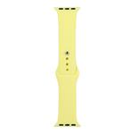 For Apple Watch Series 9&8&7 41mm / SE 3&SE 2&6&SE&5&4 40mm / 3&2&1 38mm Silicone Watch Band, Short Section (Female)(Shiny Yellow)