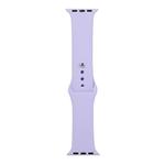 For Apple Watch Series 8&7 41mm / SE 2&6&SE&5&4 40mm / 3&2&1 38mm Silicone Watch Band, Short Section (Female)(Light Purple)