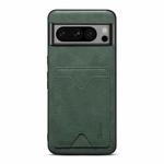 For Google Pixel 8 Denior PU Back Cover Card Slot Holder Phone Case(Green)