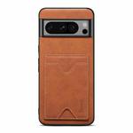 For Google Pixel 8 Denior PU Back Cover Card Slot Holder Phone Case(Brown)