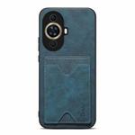 For Huawei nova 11 Pro / 11 Ultra Denior PU Back Cover Card Slot Holder Phone Case(Blue)