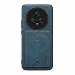 For Honor Magic5 5G Denior PU Back Cover Card Slot Holder Phone Case(Blue)