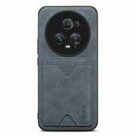 For Honor Magic5 Pro 5G Denior PU Back Cover Card Slot Holder Phone Case(Grey)