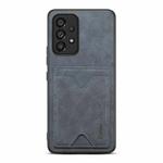 For Samsung Galaxy A23 5G Denior PU Back Cover Card Slot Holder Phone Case(Grey)